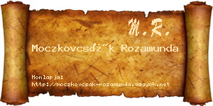 Moczkovcsák Rozamunda névjegykártya